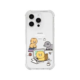 [S2B] KAKAO FRIENDS CHOONSIK Clear TPU+PC Bumper Case – Crystal Clear, Shock-Absorbing, Camera & Button Protection for iPhone & Galaxy - Made in Korea